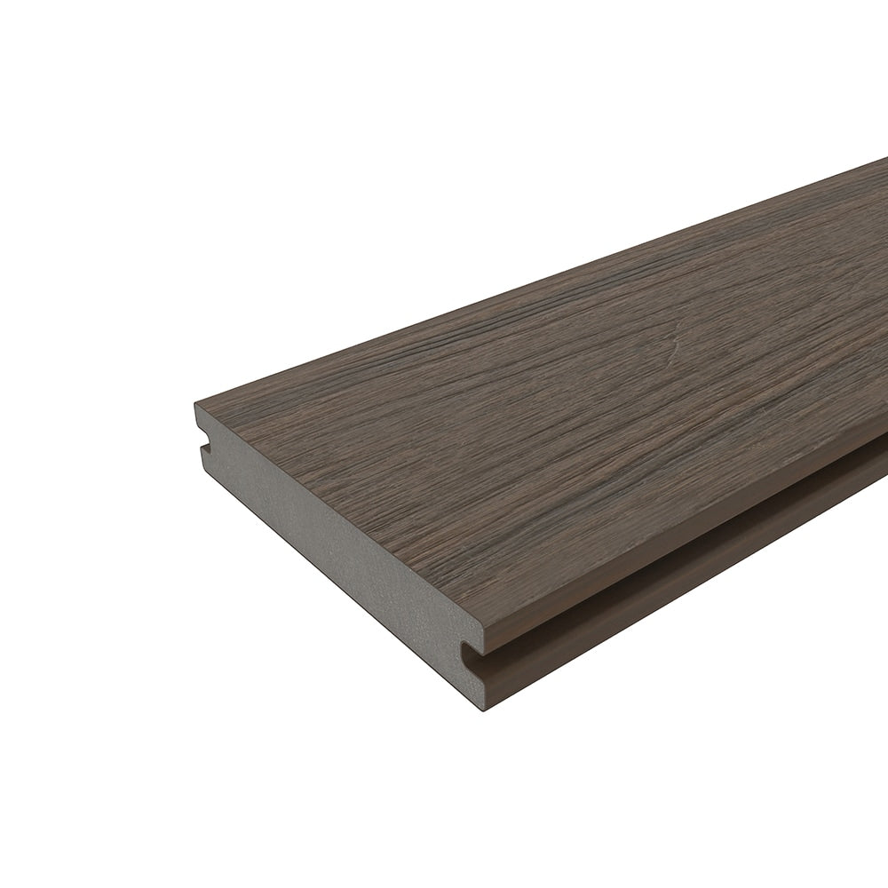 NewTechWood Magellan Solid Board with Groove 1-in x 6-in x 8-ft Brazilian Ipe Grooved Composite Deck Board