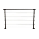 CityPost Deck Mount Bronze Steel Deck Cable Rail Kit