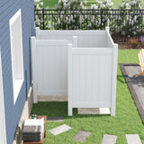 Freedom 8-ft H x 6-ft W White Privacy Vinyl Flat-top Fence Panel (Unassembled)
