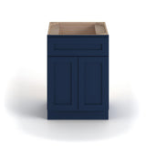 Valleywood Cabinetry 30-in W x 34.5-in H x 24-in D Marine Blue Birch 1-Drawer Base Ready To Assemble Plywood Cabinet (Flat Panel Shaker Style)