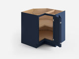 Valleywood Cabinetry 33-in W x 34.5-in H x 33-in D Marine Blue Birch Lazy Susan Corner Base Ready To Assemble Plywood Cabinet (Flat Panel Shaker Style)