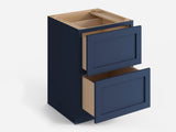 Valleywood Cabinetry 30-in W x 34.5-in H x 24-in D Marine Blue Birch 2-Drawer Base Ready To Assemble Plywood Cabinet (Flat Panel Style)