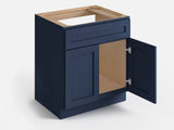 Valleywood Cabinetry 33-in W x 34.5-in H x 24-in D Marine Blue Birch Sink Base Ready To Assemble Plywood Cabinet (Flat Panel Shaker Style)