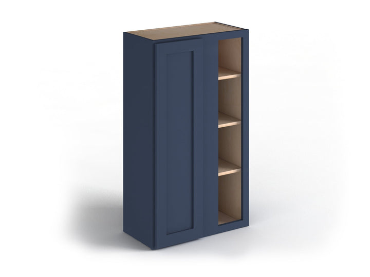 Valleywood Cabinetry 27-in W x 30-in H x 12-in D Marine Blue Birch Wall Ready To Assemble Plywood Cabinet (Flat Panel Shaker Door Style)