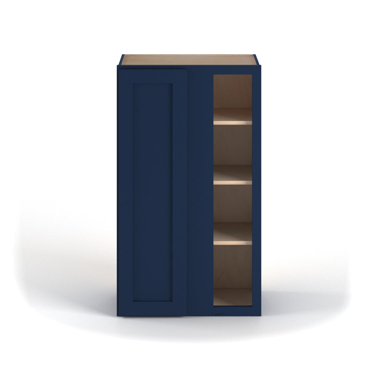 Valleywood Cabinetry 27-in W x 42-in H x 12-in D Marine Blue Birch Wall Ready To Assemble Plywood Cabinet (Flat Panel Shaker Door Style)