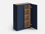 Valleywood Cabinetry 33-in W x 30-in H x 12-in D Marine Blue Birch Wall Ready To Assemble Plywood Cabinet (Flat Panel Shaker Door Style)