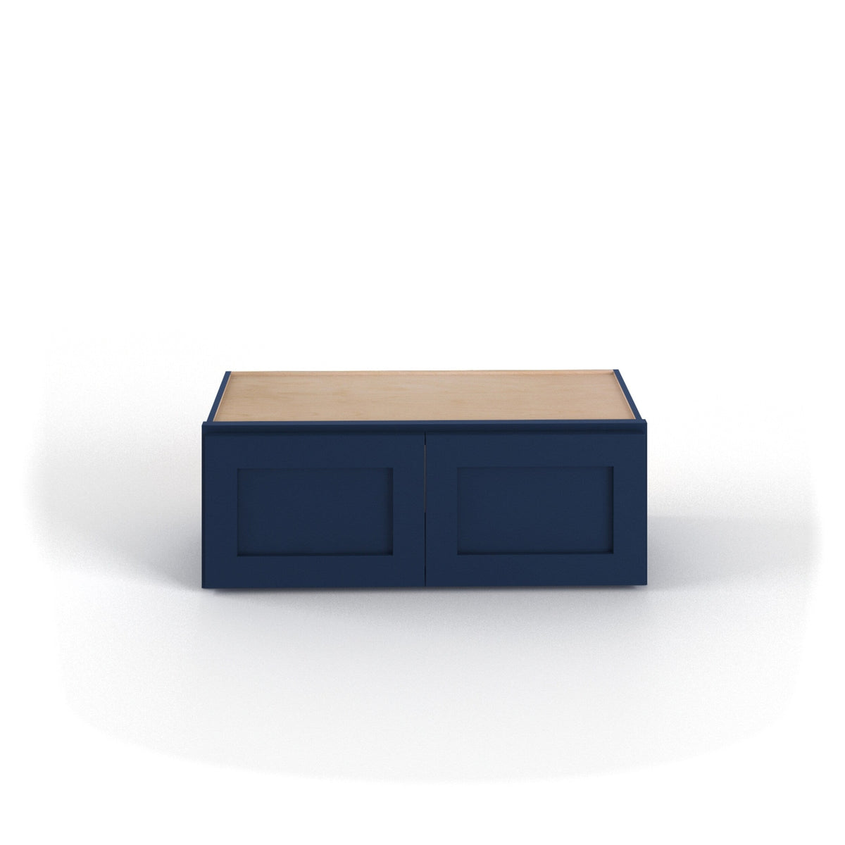 Valleywood Cabinetry 36-in W x 18-in H x 12-in D Marine Blue Birch Wall Ready To Assemble Plywood Cabinet (Flat Panel Shaker Door Style)