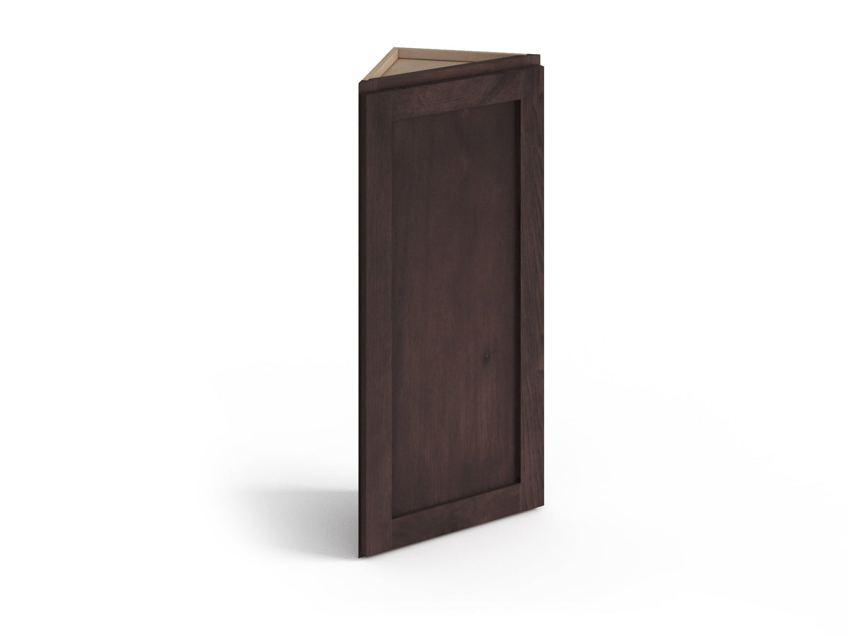 Valleywood Cabinetry 12-in W x 30-in H x 12-in D Rustic Hickory Diagonal Wall Ready To Assemble Plywood Cabinet (Flat Panel Shaker Door Style)