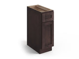 Valleywood Cabinetry 15-in W x 34.5-in H x 24-in D Rustic Hickory 1-Drawer Base Ready To Assemble Plywood Cabinet (Flat Panel Shaker Style)