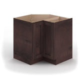 Valleywood Cabinetry 33-in W x 34.5-in H x 33-in D Rustic Hickory Lazy Susan Corner Base Ready To Assemble Plywood Cabinet (Flat Panel Shaker Style)