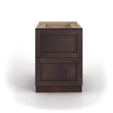 Valleywood Cabinetry 24-in W x 34.5-in H x 24-in D Rustic Hickory 2-Drawer Base Ready To Assemble Plywood Cabinet (Flat Panel Style)