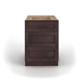 Valleywood Cabinetry 36-in W x 34.5-in H x 24-in D Rustic Hickory 3-Drawer Base Ready To Assemble Plywood Cabinet (Flat Panel Style)