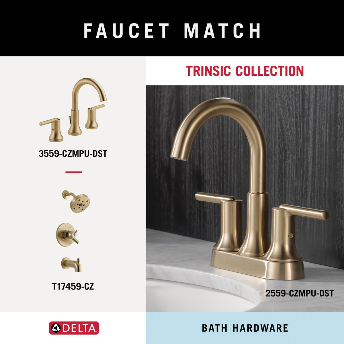 Delta Trinsic Single Hook Champagne Bronze Wall-Mount Towel Hook, 3.09 x 2.24 x 2.84 in