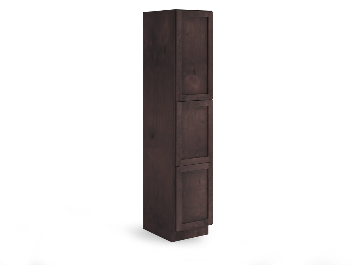 Valleywood Cabinetry 18-in W x 90-in H x 24-in D Rustic Hickory Pantry Ready To Assemble Plywood Cabinet (Flat Panel Shaker Door Style)