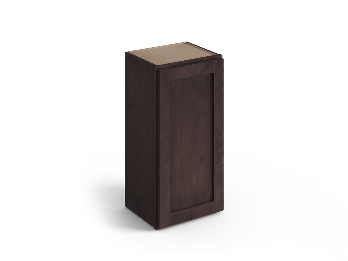 Valleywood Cabinetry 12-in W x 42-in H x 12-in D Rustic Hickory Wall Ready To Assemble Plywood Cabinet (Flat Panel Shaker Door Style)