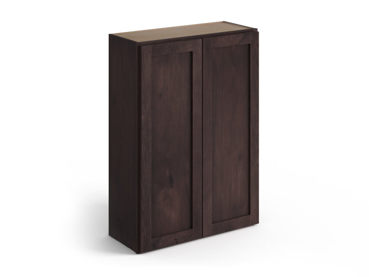 Valleywood Cabinetry 30-in W x 42-in H x 12-in D Rustic Hickory Wall Ready To Assemble Plywood Cabinet (Flat Panel Shaker Door Style)