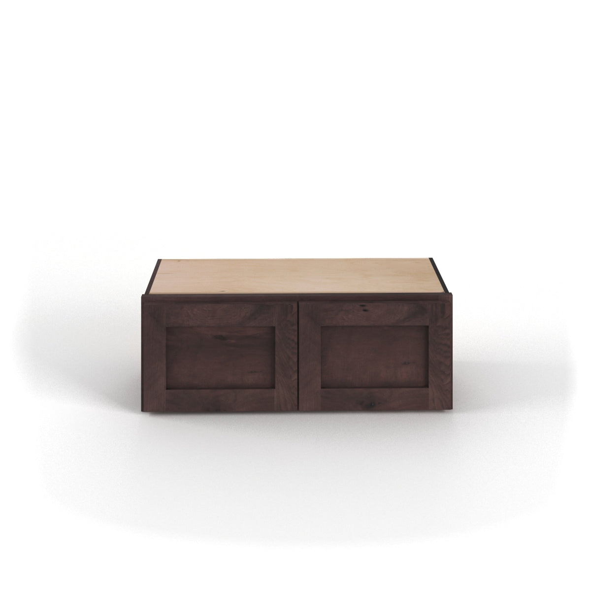 Valleywood Cabinetry 36-in W x 15-in H x 12-in D Rustic Hickory Wall Ready To Assemble Plywood Cabinet (Flat Panel Shaker Door Style)