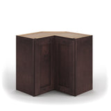 Valleywood Cabinetry 24-in W x 30-in H x 24-in D Rustic Hickory L-shaped Corner Wall Ready To Assemble Plywood Cabinet (Flat Panel Shaker Style)
