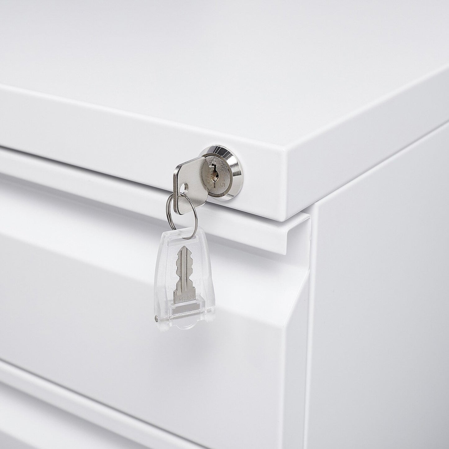 GZMR 3 Drawer File Cabinet with Lock White 3-Drawer 15.35-in File Cabinet