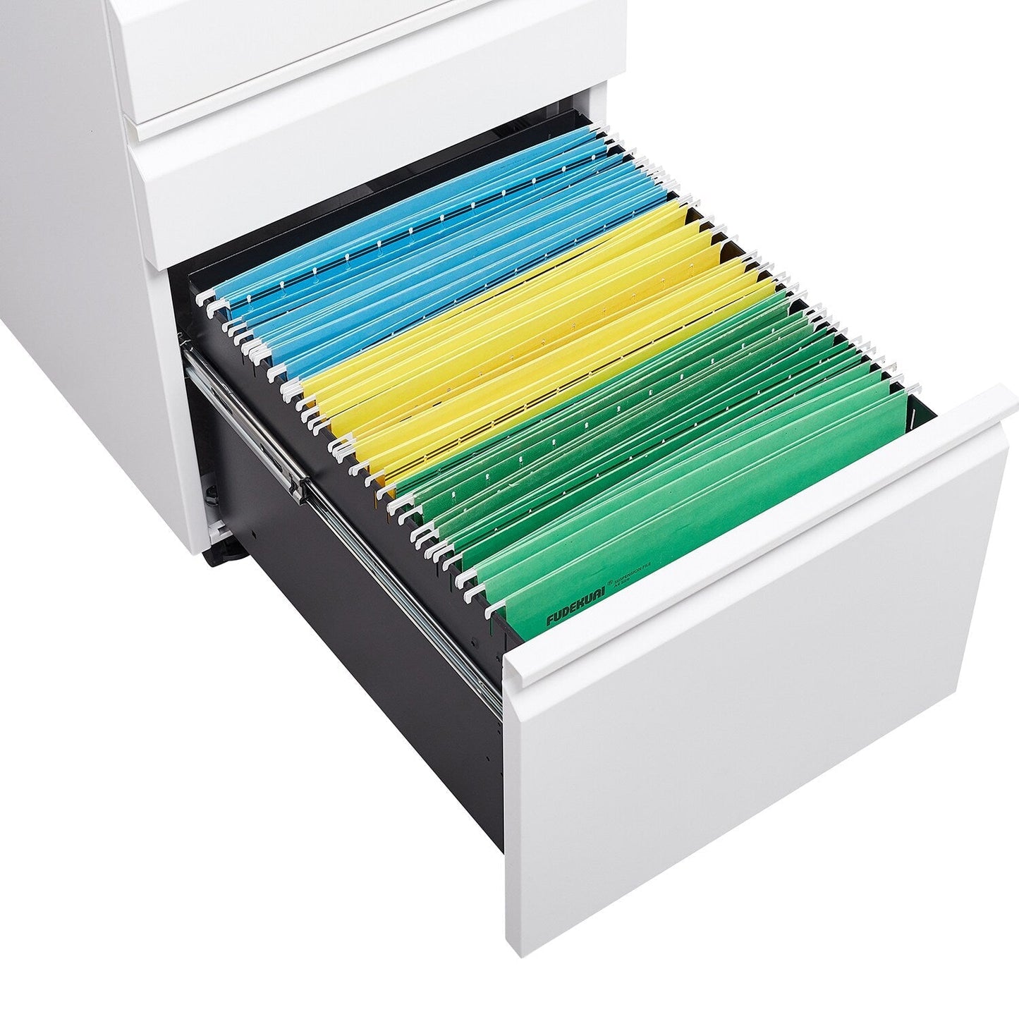 GZMR 3 Drawer File Cabinet with Lock White 3-Drawer 15.35-in File Cabinet
