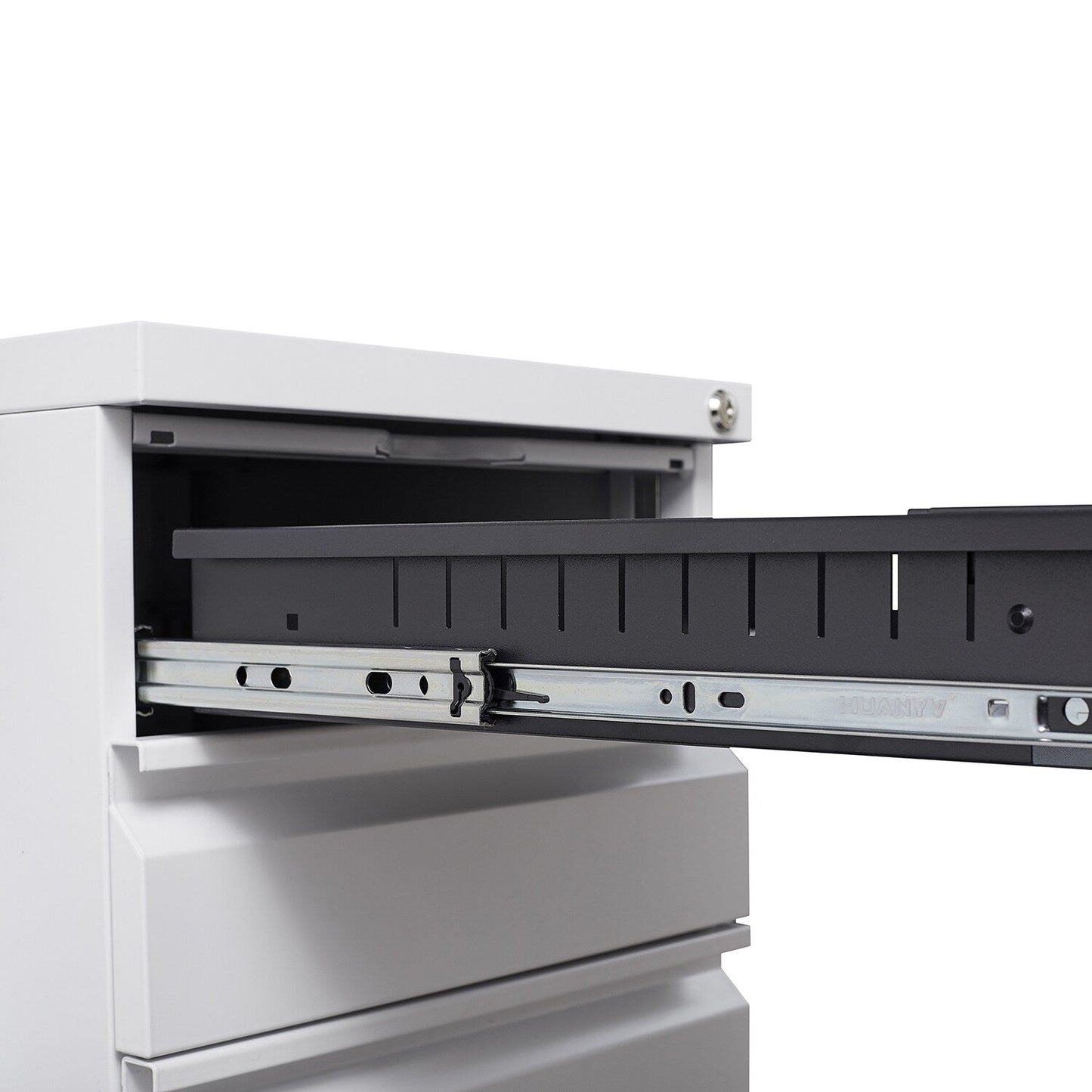 GZMR 3 Drawer File Cabinet with Lock White 3-Drawer 15.35-in File Cabinet