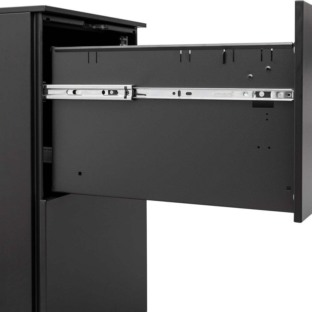 GZMR 2 Drawer File Cabinet with Lock Black 2-Drawer 15.35-in File Cabinet