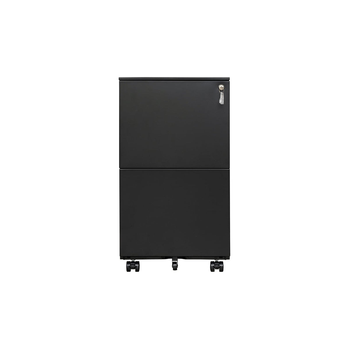 GZMR 2 Drawer File Cabinet with Lock Black 2-Drawer 15.35-in File Cabinet