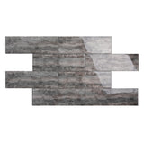 Giorbello Platinum Oak 4-in x 12-in Glossy Glass Wood Look Wall Tile (5-sq. ft/ Carton)
