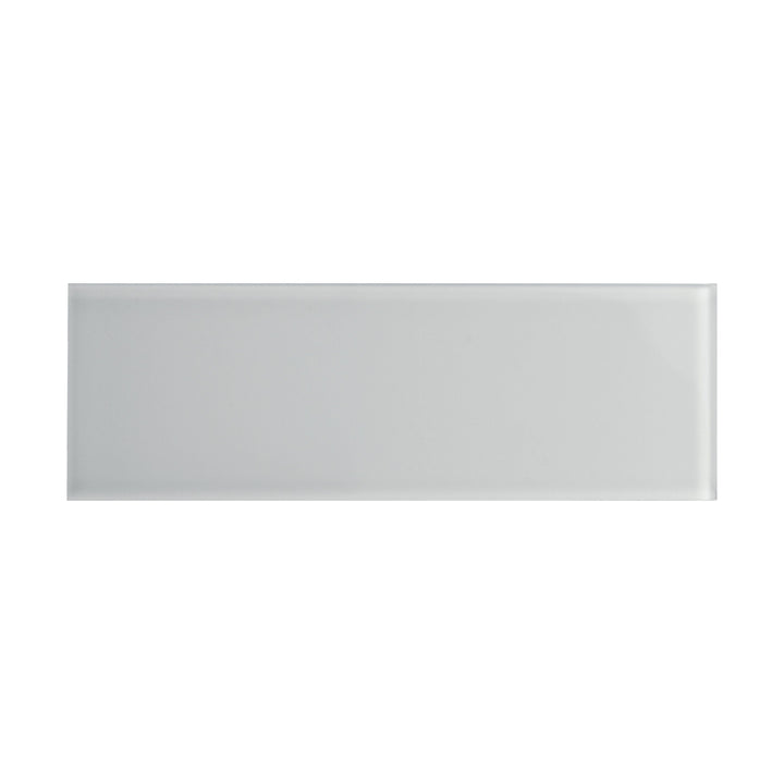 Giorbello (Sample) True Gray 3-in x 9-in Glossy Glass Subway Wall Tile