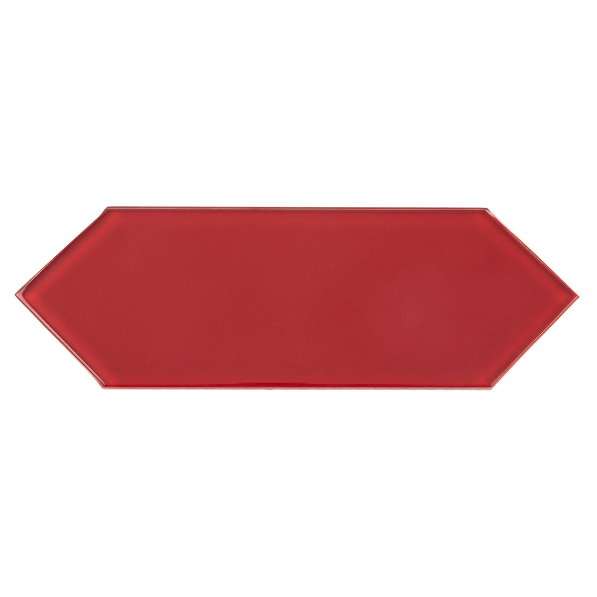 Giorbello (Sample) Ruby Red 3-in x 9-in Glossy Glass Subway Wall Tile