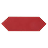 Giorbello (Sample) Ruby Red 3-in x 9-in Glossy Glass Subway Wall Tile