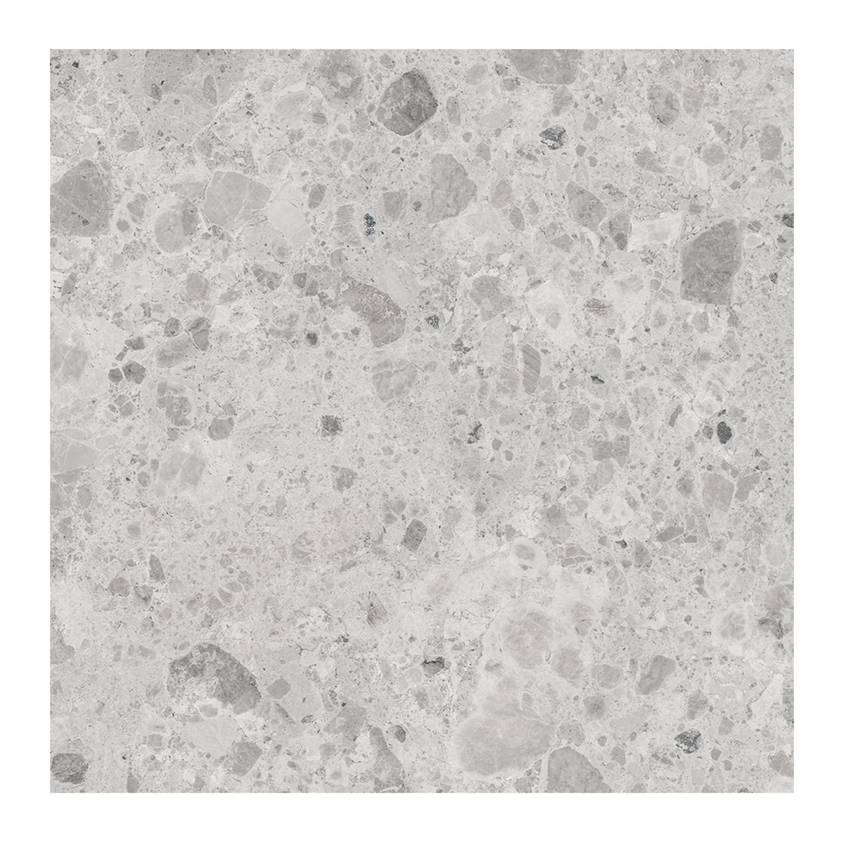 Giorbello Ambience Terrazzo Silver 24-in x 24-in Matte Porcelain Stone Look Floor Tile (12-sq. ft/ Carton)