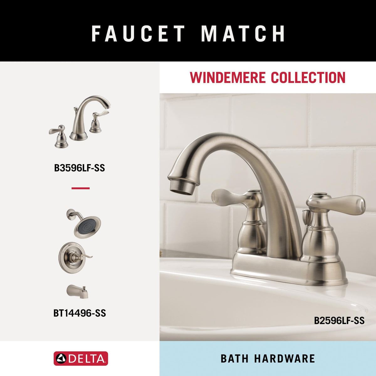 Delta 3-Piece Windemere SpotShield Brushed Nickel Decorative Bathroom Hardware Set