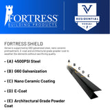 Fortress Building Products Versai 5-ft H x 2-in W Gloss Black Galvanized Steel Spaced Picket Privacy Fence Post
