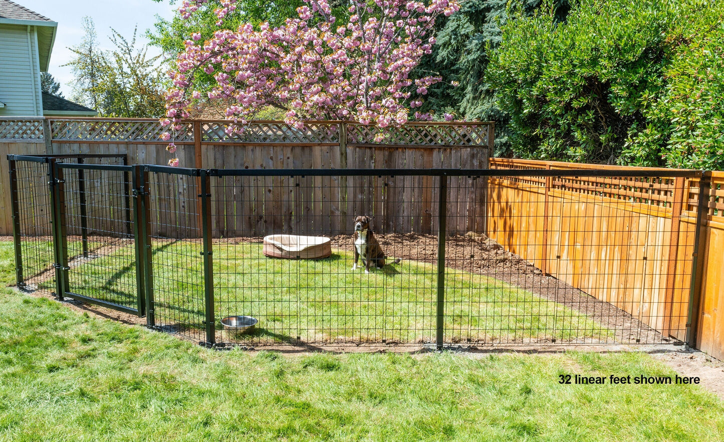 Yardgard Select 4-ft H x 8-ft W Black Steel Welded Wire Yard Fence Panel
