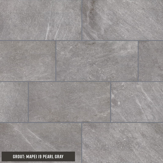 STAINMASTER Harbor Gray 12-in x 24-in Matte Porcelain Floor and Wall Tile product image