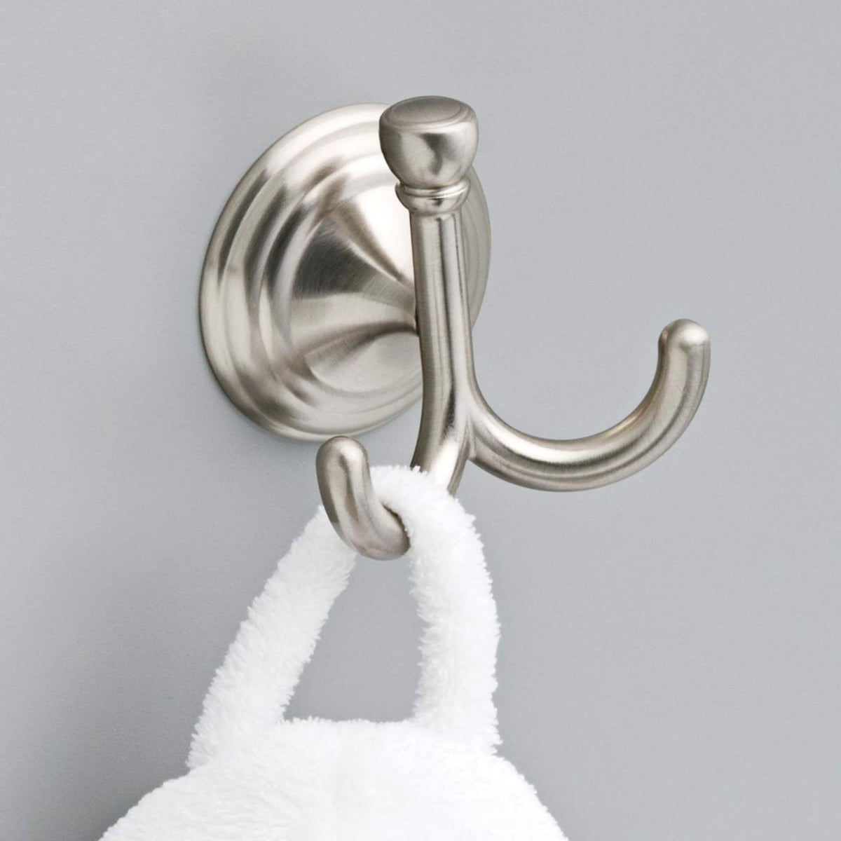 Delta Windemere Double Hook Brushed Nickel Towel Hook