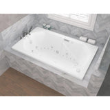 Onyx Diamond Series 5 ft. Right Drain Rectangular Drop-in Whirlpool and Air Bath Tub in White - Super Arbor