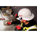 475 Lumens LED Rechargeable Hard Hat Headlamp w/BOLT White Type 1 Class C Full Brim Vented Hard Hat - Super Arbor