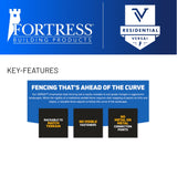 Fortress Building Products Versai 6-ft H x 2-in W Gloss Black Galvanized Steel Spaced Picket Privacy Fence Post