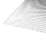 AmeriLux International MultiLite 4-ft x 8-ft Ribbed Clear Polycarbonate Roof Panel, Multi-Wall, 6mm