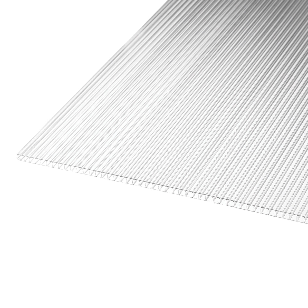 AmeriLux International MultiLite 3-ft x 8-ft Ribbed Clear Polycarbonate Roof Panel, 6mm Multiwall
