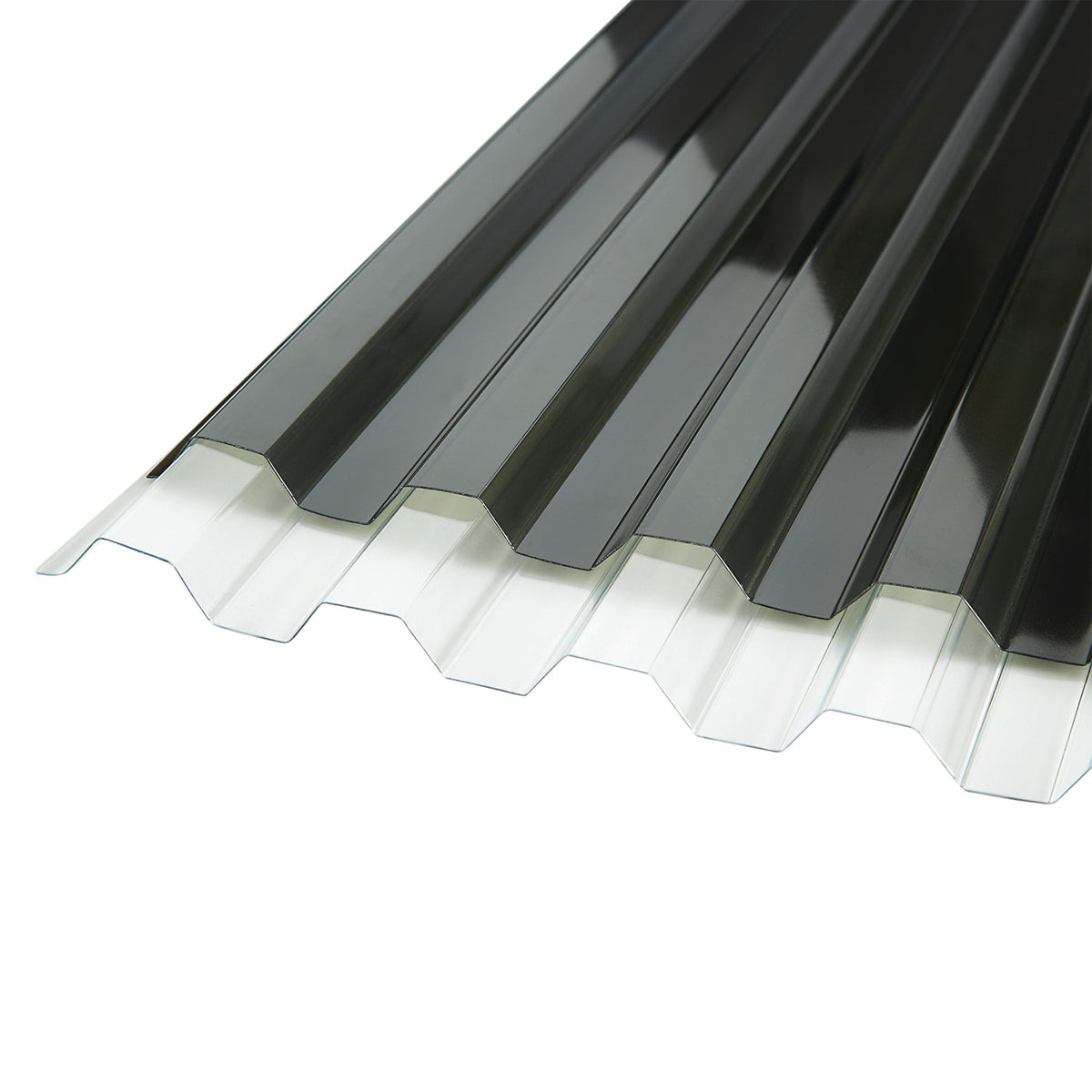 AmeriLux International CoverLite 2.16-ft x 12-ft Corrugated Smoke Polycarbonate Roof Panel