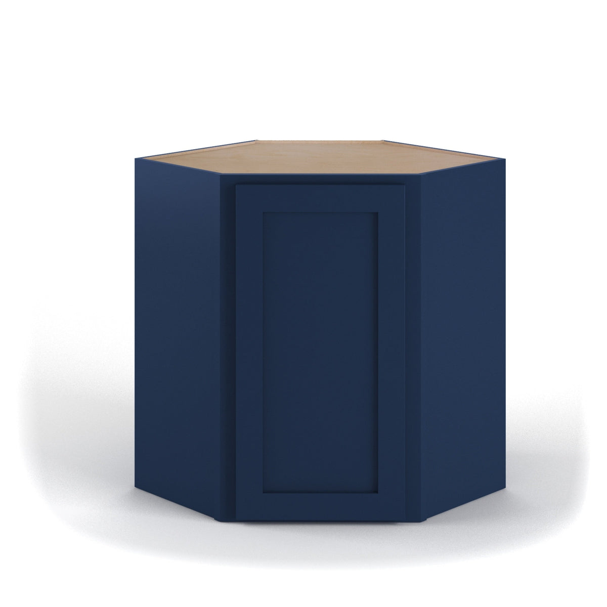 Valleywood Cabinetry 24-in W x 30-in H x 24-in D Marine Blue Birch Diagonal Corner Wall Ready To Assemble Plywood Cabinet (Flat Panel Shaker Style)