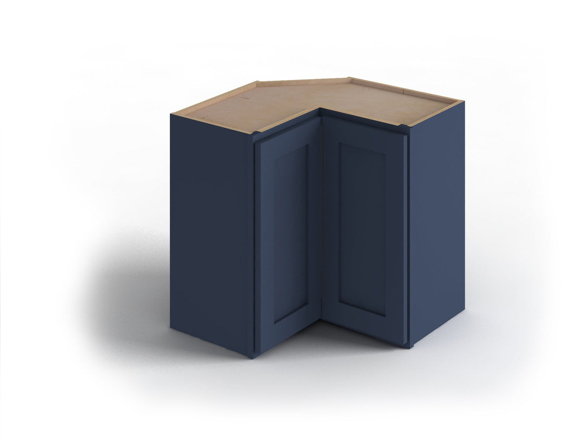 Valleywood Cabinetry 24-in W x 30-in H x 24-in D Marine Blue Birch L-shaped Corner Wall Ready To Assemble Plywood Cabinet (Flat Panel Shaker Style)
