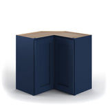 Valleywood Cabinetry 24-in W x 42-in H x 24-in D Marine Blue Birch L-shaped Corner Wall Ready To Assemble Plywood Cabinet (Flat Panel Shaker Style)