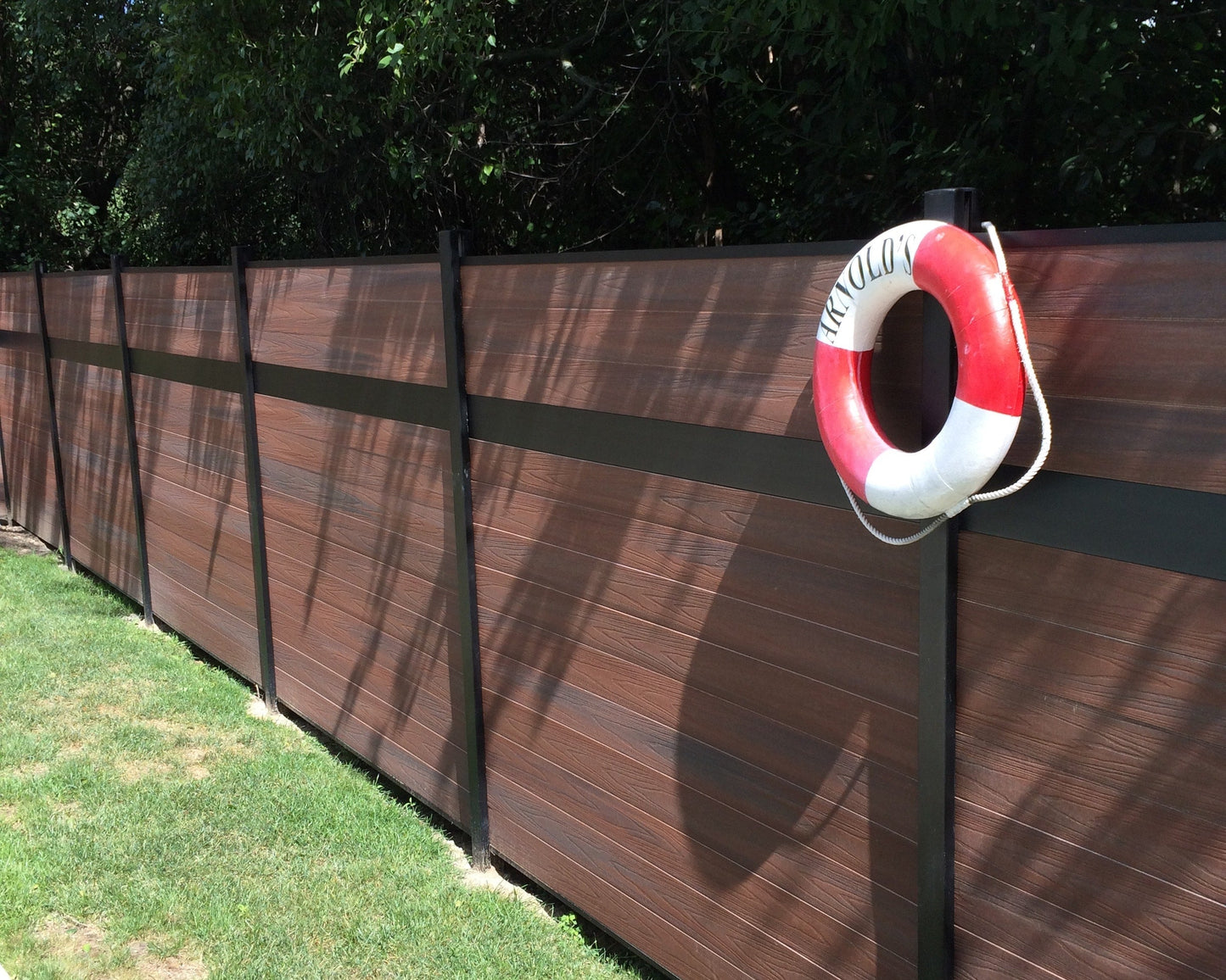 Infinity Euro 8-ft H Black Composite Fence with Post Cap