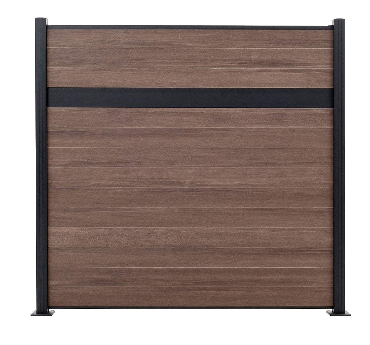 Infinity Euro 6-ft H Black Composite Fence with Post Cap