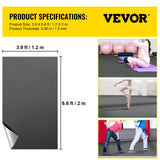 VEVOR 79.2-in W x 470.4-in L x 0.06-in T Interlocking PVC Plastic Gym Floor Roll (324.72-sq ft)