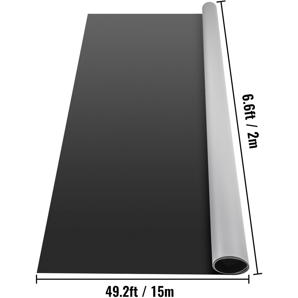 VEVOR 79.2-in W x 470.4-in L x 0.06-in T Interlocking PVC Plastic Gym Floor Roll (324.72-sq ft)